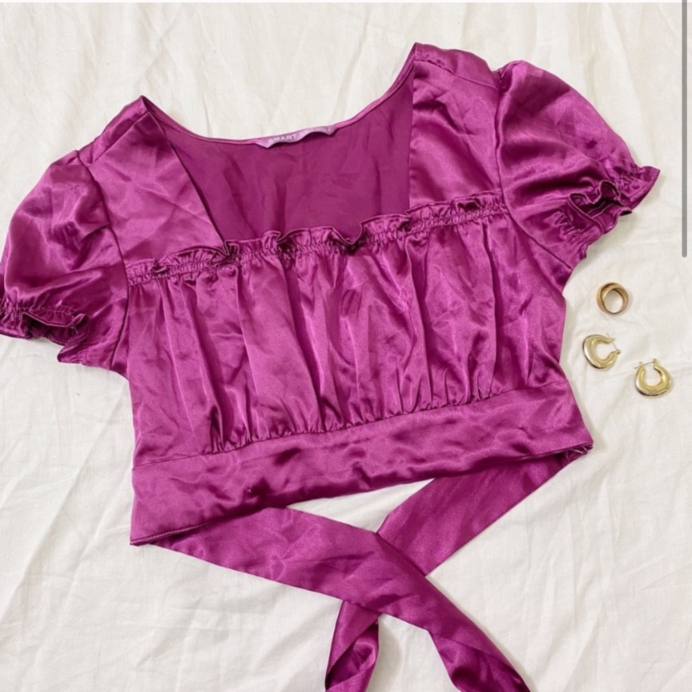 Vintage Silk Crop Top